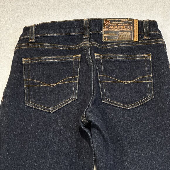 Girls Bootcut Jeans Sz 10 Dark Wash Rhinestone Pockets Denim Y2K Z Cavaricci - Picture 10 of 12
